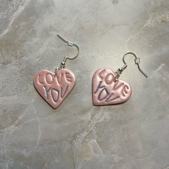 Heart earrings. - Picture 2 of 3